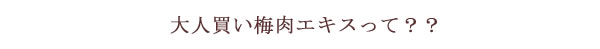 大人買い梅肉エキスとは？